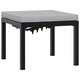 vidaXL 5-Piece Lounge Set with Cushions Powder-Coated Steel Black
