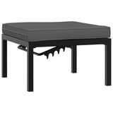vidaXL 4-Piece Garden Lounge Set with Cushions Aluminium Black