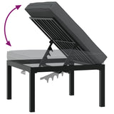 vidaXL 4-Piece Garden Lounge Set with Cushions Aluminium Black