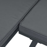 vidaXL 4-Piece Garden Lounge Set with Cushions Aluminium Black