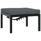 vidaXL 5-piece Lounge Set with Cushions Aluminium Black