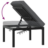 vidaXL 5-piece Lounge Set with Cushions Aluminium Black
