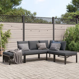 vidaXL 5-piece Lounge Set with Cushions Aluminium Black