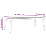 vidaXL Lounge Set with Cushions Steel and Textilene Black