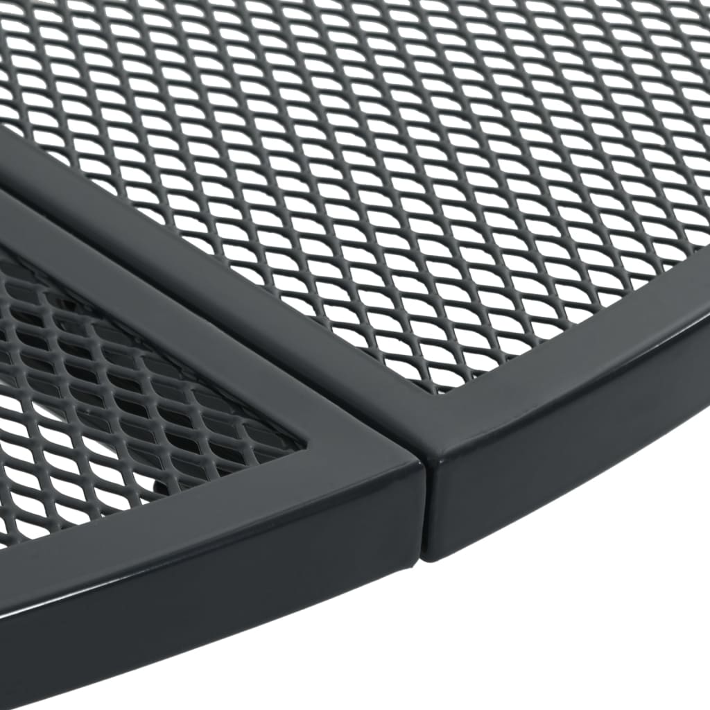 vidaXL 3-delige Tuinset stapelbaar gepoedercoat staal antraciet