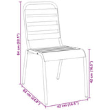 vidaXL 3-Piece Stackable Garden Dining Set Powder-Coated Steel Anthracite