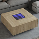 vidaXL Salontafel met Infinity LED 100x100x40 cm wit