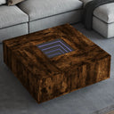 vidaXL Salontafel met Infinity LED 100x100x40 cm wit