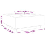 vidaXL Salontafel 100x100x40 cm bewerkt hout wit