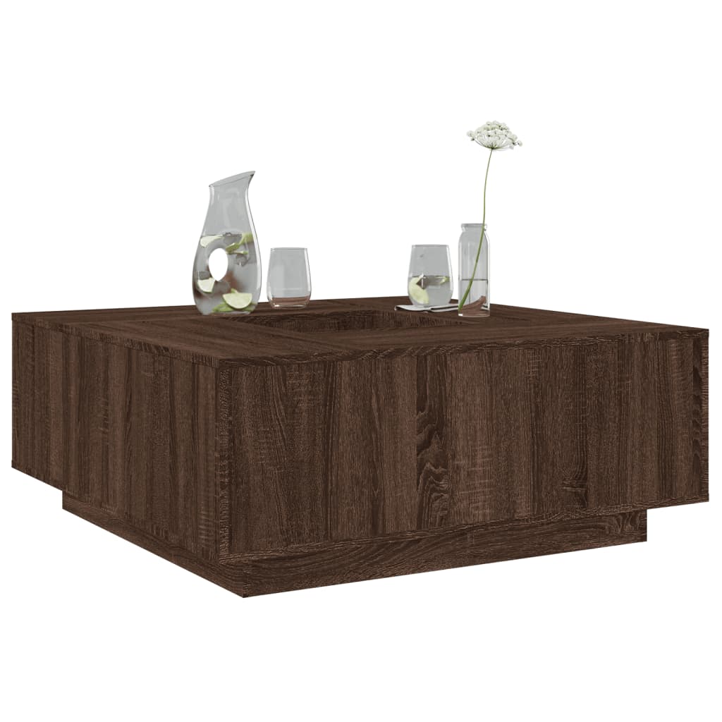 vidaXL Salontafel 100x100x40 cm bewerkt hout wit