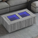 vidaXL Salontafel met Infinity LED 100x100x40 cm wit