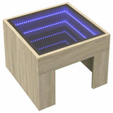 vidaXL Nachtkastje met Infinity LED 40x40x30 cm wit