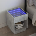 vidaXL Nachtkastje met Infinity LED 40x40x50 cm wit