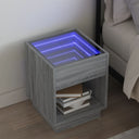 vidaXL Nachtkastje met Infinity LED 40x40x50 cm wit