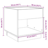 vidaXL Nachtkastje met Infinity LED 40x40x50 cm wit