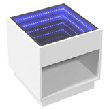 vidaXL Nachtkastje met Infinity LED 40x40x50 cm wit