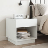 vidaXL Nachtkastje met Infinity LED 40x40x50 cm wit