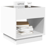vidaXL Nachtkastje met Infinity LED 40x40x50 cm wit