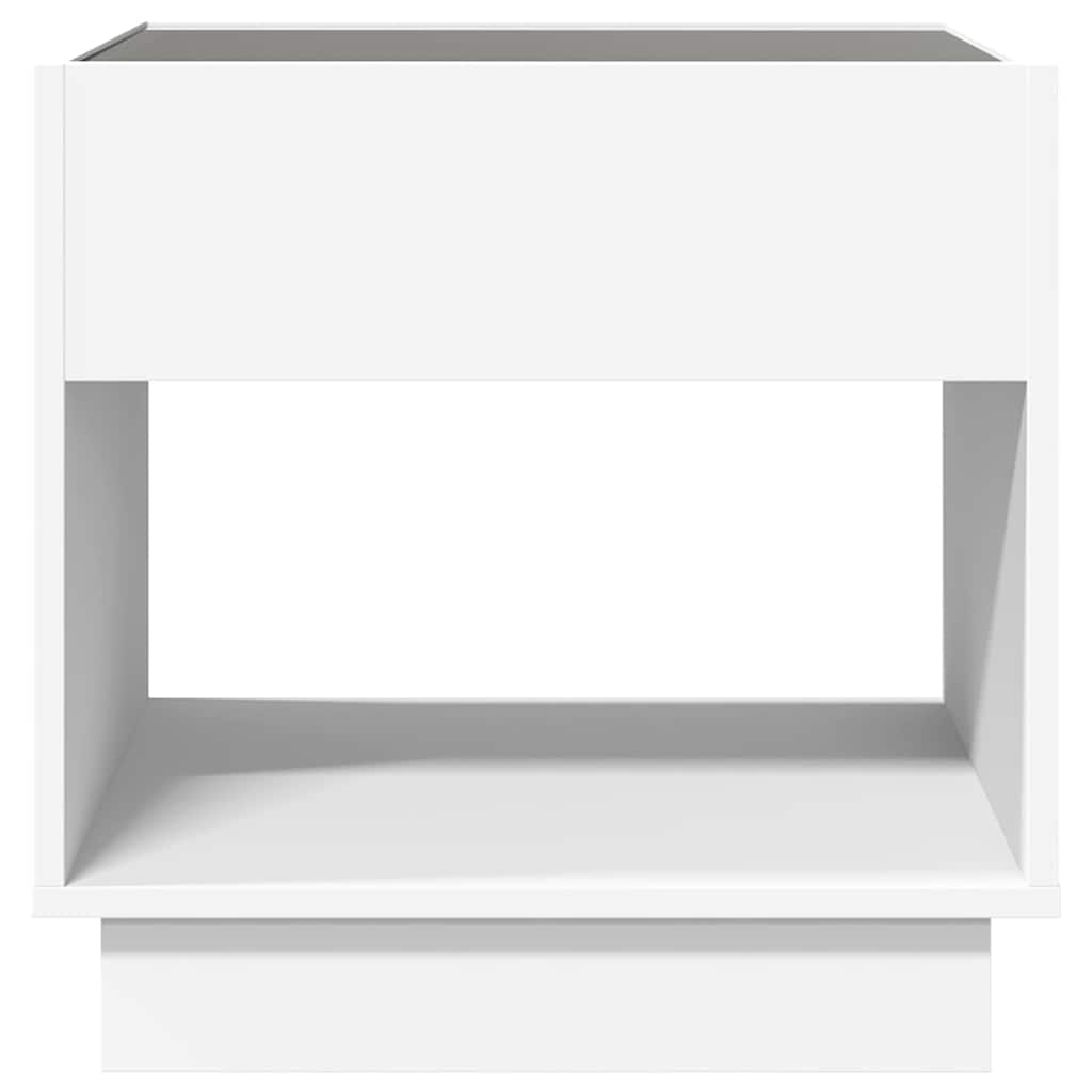 vidaXL Nachtkastje met Infinity LED 40x40x50 cm wit