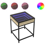 vidaXL Nachtkastje met Infinity LED 40x40x51 cm zwart