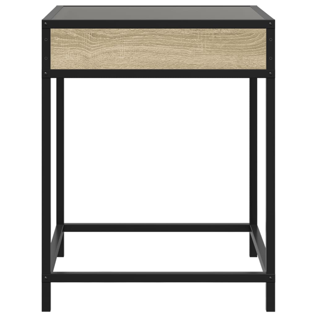 vidaXL Nachtkastje met Infinity LED 40x40x51 cm zwart