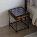 vidaXL Nachtkastje met Infinity LED 40x40x51 cm zwart