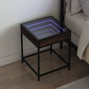 vidaXL Nachtkastje met Infinity LED 40x40x51 cm zwart