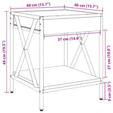 vidaXL Nightstand with Infinity LED 40x40x49 cm Black
