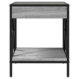 vidaXL Nightstand with Infinity LED 40x40x49 cm Black
