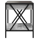 vidaXL Nightstand with Infinity LED 40x40x49 cm Black