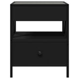 vidaXL Nachtkastje met Infinity LED 40x40x51 cm zwart