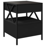 vidaXL Nachtkastje met Infinity LED 40x40x51 cm zwart