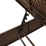 vidaXL 3-delige Ligbeddenset met kussens poly rattan zwart