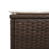 vidaXL 3-delige Ligbeddenset met kussens poly rattan zwart