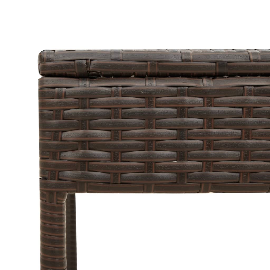 vidaXL 3-delige Ligbeddenset met kussens poly rattan zwart