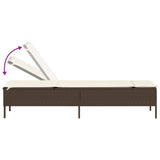 vidaXL 3-delige Ligbeddenset met kussens poly rattan zwart