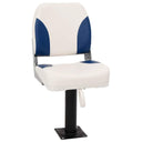vidaXL Bootstoelen 2 st inklapbare rugleuning 41x36x48 cm blauw wit
