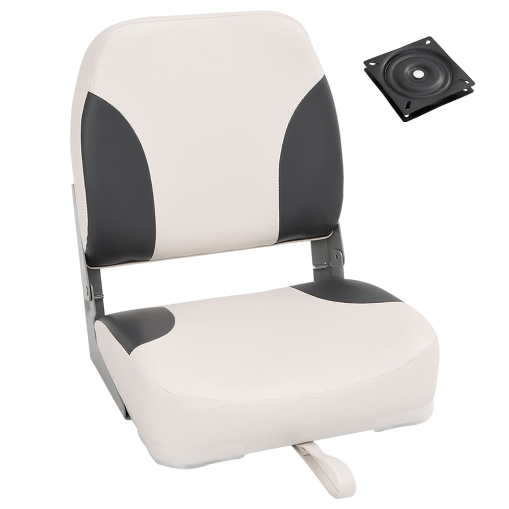 vidaXL Boat Seats 2 pcs Foldable Backrest 41x36x48 cm Blue White