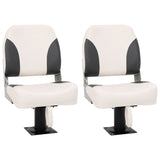 vidaXL Boat Seats 2 pcs Foldable Backrest 41x36x48 cm Blue White