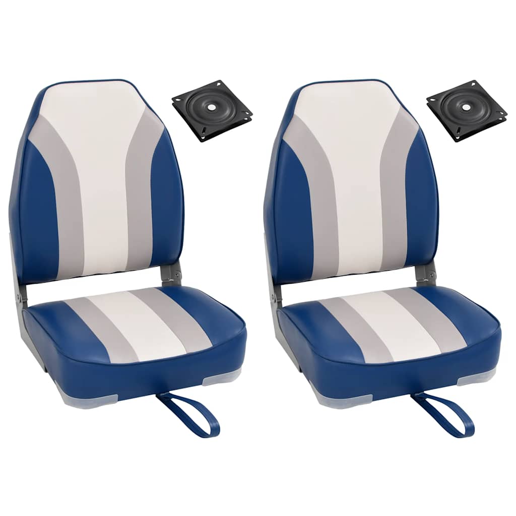 vidaXL Boat Seats Foldable 2 pcs with High Backrest