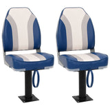 vidaXL Boat Seats Foldable 2 pcs with High Backrest