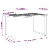 vidaXL Tuin Eettafel Set 5 pcs Grijs Massief Acacia Hout