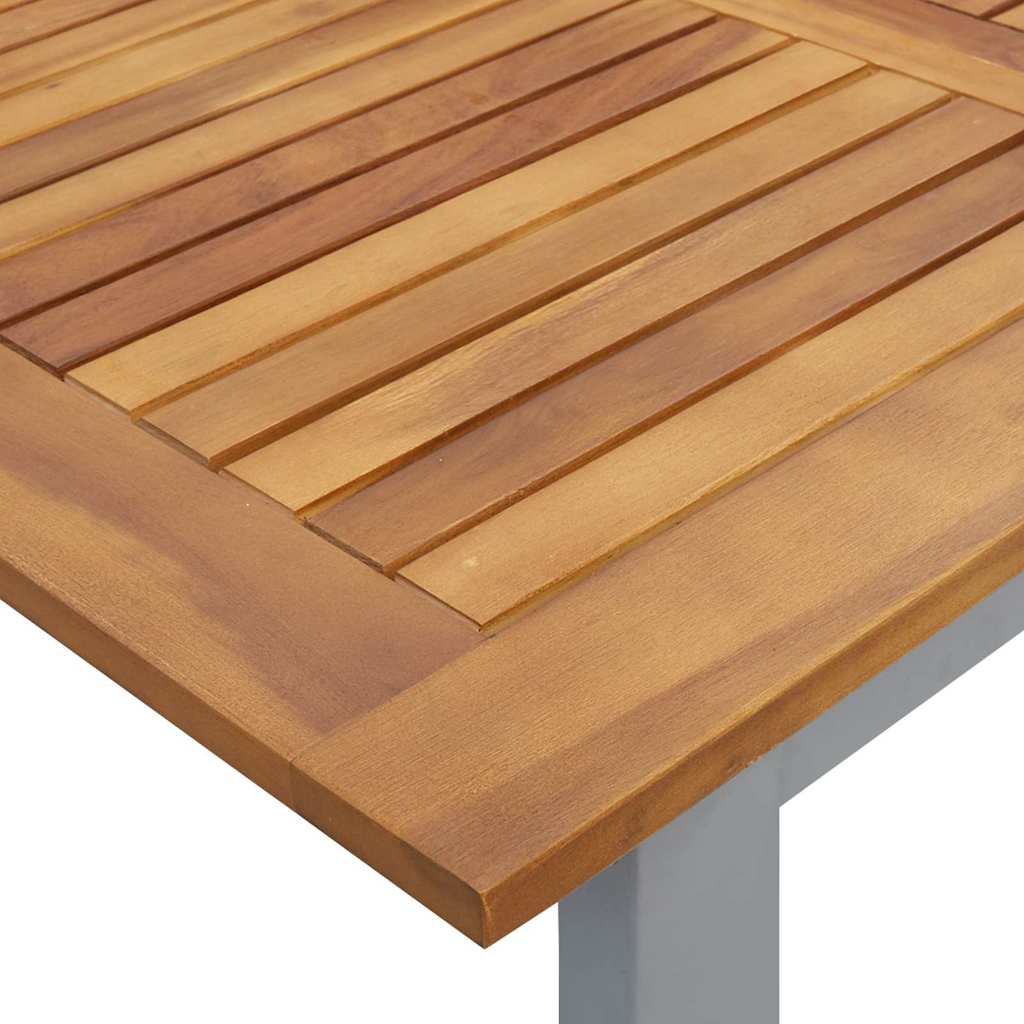 vidaXL Tuin Eettafel Set 5 pcs Grijs Massief Acacia Hout