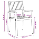 vidaXL Tuin Eettafel Set 5 pcs Grijs Massief Acacia Hout
