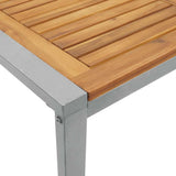 vidaXL Tuin Eettafel Set 5 pcs Grijs Massief Acacia Hout