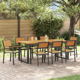 vidaXL Tuin Eettafel Set 5 pcs Grijs Massief Acacia Hout