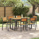 vidaXL Tuin Eettafel Set 5 pcs Grijs Massief Acacia Hout
