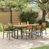 vidaXL Tuin Eettafel Set 5 pcs Grijs Massief Acacia Hout