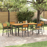 vidaXL Stacking Chair 6 pcs Brown 56 x 57 x 87 cm Solid Acacia Wood