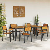 vidaXL Stacking Chair 6 pcs Brown 56 x 57 x 87 cm Solid Acacia Wood